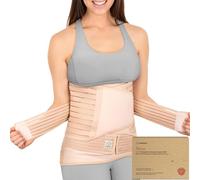 3 in 1 Postpartum Belly Support Recovery Wrap - Postpartum Belly Band, After Birth Brace, Slimming Girdles, Body Shaper Waist Shapewear, Post Surgery Pregnancy Belly Support Band (Classic Ivory, M/L)