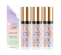3 In 1 Primer for Face Before Makeup,SPF 50 Sunscreen Isolation Cream, One Step Color Correcting Primer,Hydrating,Oil Control Facial Serum & Concealer Skin Tone,Even Skin Tone (C-3pcs)