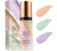 3 In 1 Primers for Face Before Makeup, Sunscreen Isolation Cream, SPF 50, Color Corrector Face Primers, Oil Control Moisturizing Makeup-Primer, Even Skin Tone, Brightening Skin