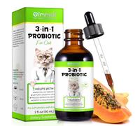 3-in-1 Probiotic for Cats - Prebiotic, Probiotic & Enzymes Liquid | Supports Gut Health, Immunity & Digestion | For Sensitive Stomachs | 60ml