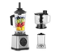 3 in 1 Professional Blender, 1200W Kitchen Blenders, 2.5L+2L+0.8L capacity, 15 Speed Settings, Stainless Steel Blade for Smoothies, Ice Crushing & Food Processing, for Crush Ice, Smoothies (A)
