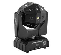 3 in 1 Professional Stage Effect Light Sound Activated Party Beam Lamp Lights Moving Head Spotlight with 16X3W Rgbw Led Dmx512 Active Auto Modes 360° Rotation for Wedding Dj Lighting Disco Bar Club