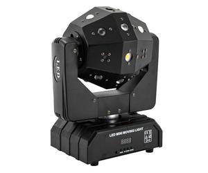 3 in 1 Professional Stage Effect Light Sound Activated Party Beam Lamp Lights Moving Head Spotlight with 16X3W Rgbw Led Dmx512 Active Auto Modes 360° Rotation for Wedding Dj Lighting Disco Bar Club