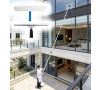 3-in-1 Professional Telescopic Window Cleaning Kit with Extra Long Pole, Aluminum Squeegee for Hard to Reach High Windows, Outside, and Solar Panels