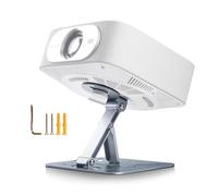 3-in-1 Projector Stand Table, Desk, Wall and Ceiling Mount with 1/4-Inch Screw, Foldable, Easy Setup, Compact Portable, Height Adjustable and Compatible with Most Projectors for Home,Outdoor (Silver)