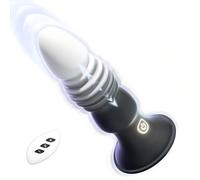 3-in-1 Prostate Massager, Vibrating Anal Plug & Penis Ring, Multi-Functional Anal Stimulator with Tactile Manual Interface, Waterproof Premium Silicone Pleasure Toy for Men & Couples
