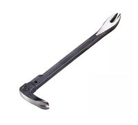 3-in-1 Pry Bar Hammer Nail Puller 15 Inch Heavy Duty(C) | 45 manganese steel, rust resistant coating, flat chisel ends, black finish, long lasting durability