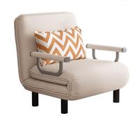 3 In 1 Pull Out Bed Couch Queen Ergonomics Cotton and Linen Convertible Sofa Bed 6-level Backrest Adjustment Removable and Washable Guest Beds Load Bearing 300kg