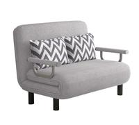 3 In 1 Pull Out Bed Couch Queen Ergonomics Cotton and Linen Convertible Sofa Bed 6-level Backrest Adjustment Removable and Washable Guest Beds Load Bearing 300kg