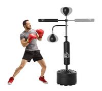3-in-1 Punching Bag with Stand with 2 Speedballs, 360 Relax Bar HOMCOM