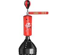3 in 1 Punching Bags with Bar, Free Standing Boxing Set with Stable Base, Speed Bags for Kids Adults Martial Arts Training (Red 21to30days)