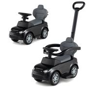 3 in 1 Push Car Toddlers Licensed Land Rover Discovery Ride on Toy COSTWAY Black One Size