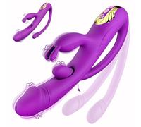 3-in-1 Rabbit Vibrator for Women - G-Spot & Clitoral Massager with 10 Vibration Modes, Nipple Stimulation & Removable Anal Plug for Solo or Couple Play