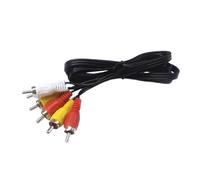 3-in-1 RCA Phono Cable 1m Phono Male Plug Cable Audio Video AV TV Cable Lead Premium Connection for Enhanced Audio and Video Experience for TV/DVD/Home Theater