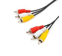 3-in-1 RCA Phono Cable - Yellow/Red/White Composite Audio Video Lead (1M) | for TV, DVD, Projectors,DVD Cables to Connect to a TV Male To Male