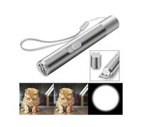 3 in 1 Rechargeable Cat Laser Pointer Toy USB Power Cat Training Torch UV lights