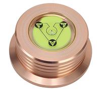 3 in 1 Record Weight Stabilizer, Professional 50Hz 45rpm Turntable Disc Stabilizer with Level and Speed Measurement for LP Record Player (Rose Gold)
