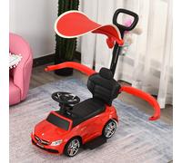 3 in 1 Ride On Push Along Car for Toddlers Stroller Sliding Car w/ Canopy 1-3 Years Old