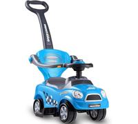 3 in 1 Ride on Push Car, Toddlers Stroller Sliding Walking with Parent Handle Push Bar, Horn Sound, Upgrade Safety Barrier, Storage Compartment, Toddler Slider Walker for Boys Girls (Blue)