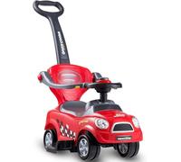 3 in 1 Ride on Push Car, Toddlers Stroller Sliding Walking with Parent Handle Push Bar, Horn Sound, Upgrade Safety Barrier, Storage Compartment, Toddler Slider Walker for Boys Girls (Red)