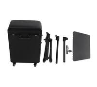 3 in 1 Rolling Makeup Train Case High Capacity Aluminum Alloy Adjustable Handle Cosmetic Tool Chest for Artists Stylists