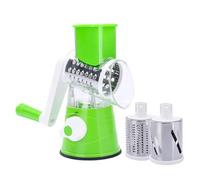 3-in-1 Rotary Cheese Grater 3 Replaceable Drum Blades Hand Crank Strong Suction Base Kitchen Grater for Walnuts Potatoes Carrots & More