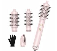 3 in 1 Rotating Hot Air Brush Hair Dryer with Ceramic Ionic Styling, 2 Brush Sizes, 3 Heat 2 Speed