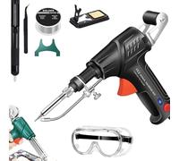 3-in-1 Rust Removal, Cutting & Laser Welding Soldering Gun Set - 60W, 480C, 0.5-1.2mm Tin Wire, ABS+Metal, Green/Black