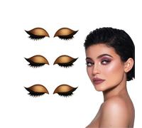 3-in-1 Self-Adhesive Eye Shadow Eyelash Patch with False Lashes, Water-Resistant Makeup Stickers for All Eye Shapes, Easy Application for Beginners, Party Daily Commuting, Color Options (Gold)