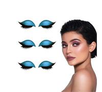 3-in-1 Self-Adhesive Eye Shadow Eyelash Patch with False Lashes, Water-Resistant Makeup Stickers for All Eye Shapes, Easy Application for Beginners, Party Daily Commuting, Color Options (Blue)