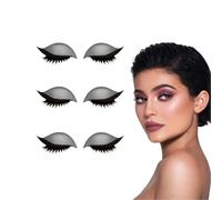 3-in-1 Self-Adhesive Eye Shadow Eyelash Patch with False Lashes, Water-Resistant Makeup Stickers for All Eye Shapes, Easy Application for Beginners, Party Daily Commuting, Color Options (Silver)