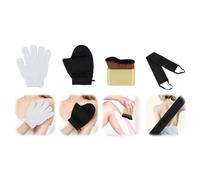 3-in-1 Self Tanning Mitt and Brush Set - Includes Tanning Mitt, Back Applicator, and Tanning Brush for Even Application For Body and Face - Reusable Tanning Applicator for Streak-Free Results