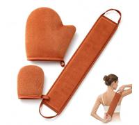 3 in 1 Self Tanning Mitt Set,Tan Mitt Applicator Reusable Tanning Glove for Self Tan Back Applicator(brown)