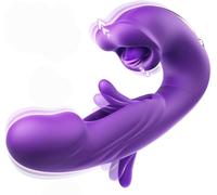 3 in 1 Sex Toys G Spot Vibrator Adult Sex Toys for Women, Tongue Rose Sex Toy Dildo Clitoral Stimulator with Licking Sucking