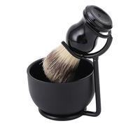 3 in 1 Shaving Brush Kit, 3pcs Shaving Brush Set Includes Shaving Brush, Shaving Bowl & Brush Holder, Shaving Soap Bowl Stand Brush Set, for Barbershop, Home, Salon