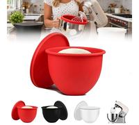 3-in-1 Silicone Bowl Inserts for KitchenAid Stand Mixer, Silicone Inserts with Pour Spout and Storage Lids, Mixaid Silicone Liners for 5 Qt Mixers, No More Mixer Bowls Needed - 40°c~240°c (Red)