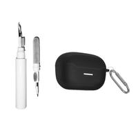 [3 in 1] Silicone Case Compatible with JBL Endurance Race with Keychain, Portable Scratch Resistant Earbuds Case for Man Women with Cleaning Kit
