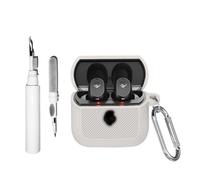 [3 in 1] Silicone Case Compatible with Skullcandy Mod with Keychain, Shockproof Protective Cover with Carabiner for Man Woman with Cleaning Kit