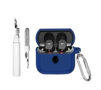 [3 in 1] Silicone Case Compatible with Skullcandy Mod with Keychain, Shockproof Protective Cover with Carabiner for Man Woman with Cleaning Kit