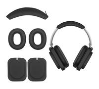 3-in-1 Silicone Cover Set for Nothing Headphone (1), Earpad Covers/Ear Cup Covers/Headband Cover with Zipper, Replacement Headphone Covers Protective Accessories, Sweatproof & Washable, Black