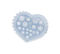 3 in 1 Silicone Nails Mold Set Mushroom Maple Leaves Heart Patterns for Professional Home Manicure Nails Design Template