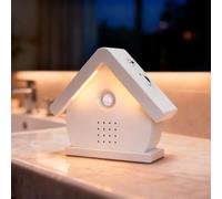 3 in 1 Singing Bird Box, Nature Sound Box with Motion Sensor, LED Lights, Timer, 12 Soothing Songs, Portable Birds Chirping Box White Noise Sound Therapy for Bathroom, Home, Adult Relaxing (0-90dB)