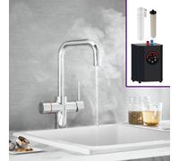 Nes Home 3 In 1 Single Lever Boiler Kitchen Mixer Chrome Tap Set