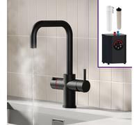 3 in 1 Single Lever Boiler Kitchen Mixer Matte Black Tap Set