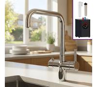 Nes Home 3 In 1 Single Lever Boiler Kitchen Mixer Tap Set - Chrome
