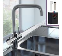 Nes Home 3 in 1 Single Lever Chrome Boiler Kitchen Mixer Complete Tap Set