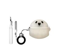 [3 in 1] SKPY Cute Case Compatible with SHOKZ OpenDots ONE with Ring and Cleaning Kit,Soft Silicone 3D Cartoon Design Rugged Shockproof Cover for OpenDots ONE Women Men