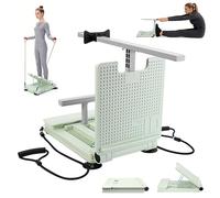 3-in-1 Slant Board Calf Stretcher, Calf Stretch Board & Squat Wedge, 14 Adjustable Levels, with Resistance Bands, Seated Forward Bend Trainer with Scale, for Leg Shaping Stretching, 200 kg Capacity