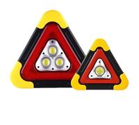 3-in-1 Solar Emergency Triangle Warning Light at The Roadside, Portable LED Emergency Warning Triangle for Hiking Camping Exploring Car Repairs - Water-Resistant Shockproof Portable (S+L)