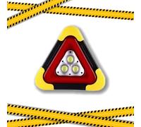 3-in-1 Solar Emergency Triangle Warning Light at The Roadsidem, Solars Waterproof Triangle Emergency Lights, Portable LED Emergencies Warning Triangle, 4 Light Modes Height Adjustable (Solar Energy,L)